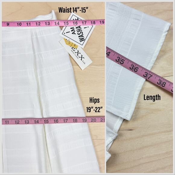 Vintage 1980s Off White High Waist Button Front Maxi Skirt with Slits - Picture 7 of 8